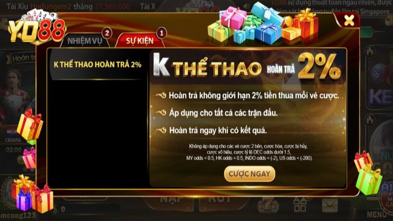 K Thể Thao Yo88: Sân Chơi Lý Tưởng Cho Bet Thủ Mê Cá Độ 3 Tỷ lệ thưởng cạnh tranh, hoàn trả hấp dẫn